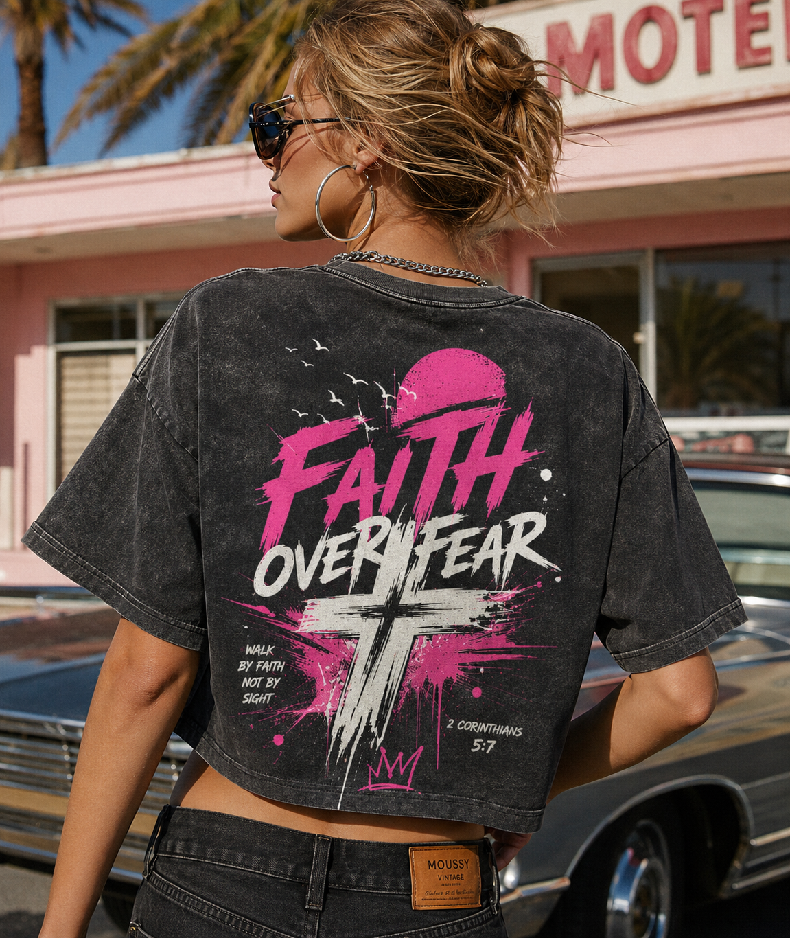 Faith Over Fear – Vintage Faith Crop Tee