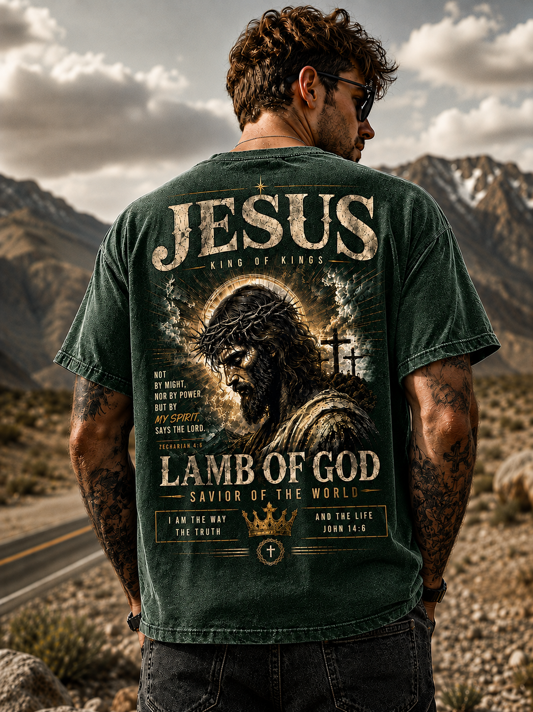Jesus King of Kings Vintage Graphic Tee