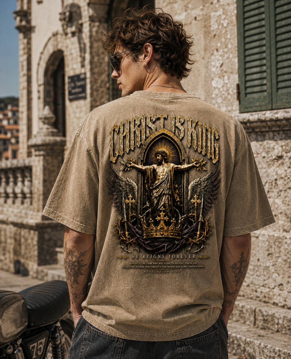 Christ Is King Vintage Graphic Tee
