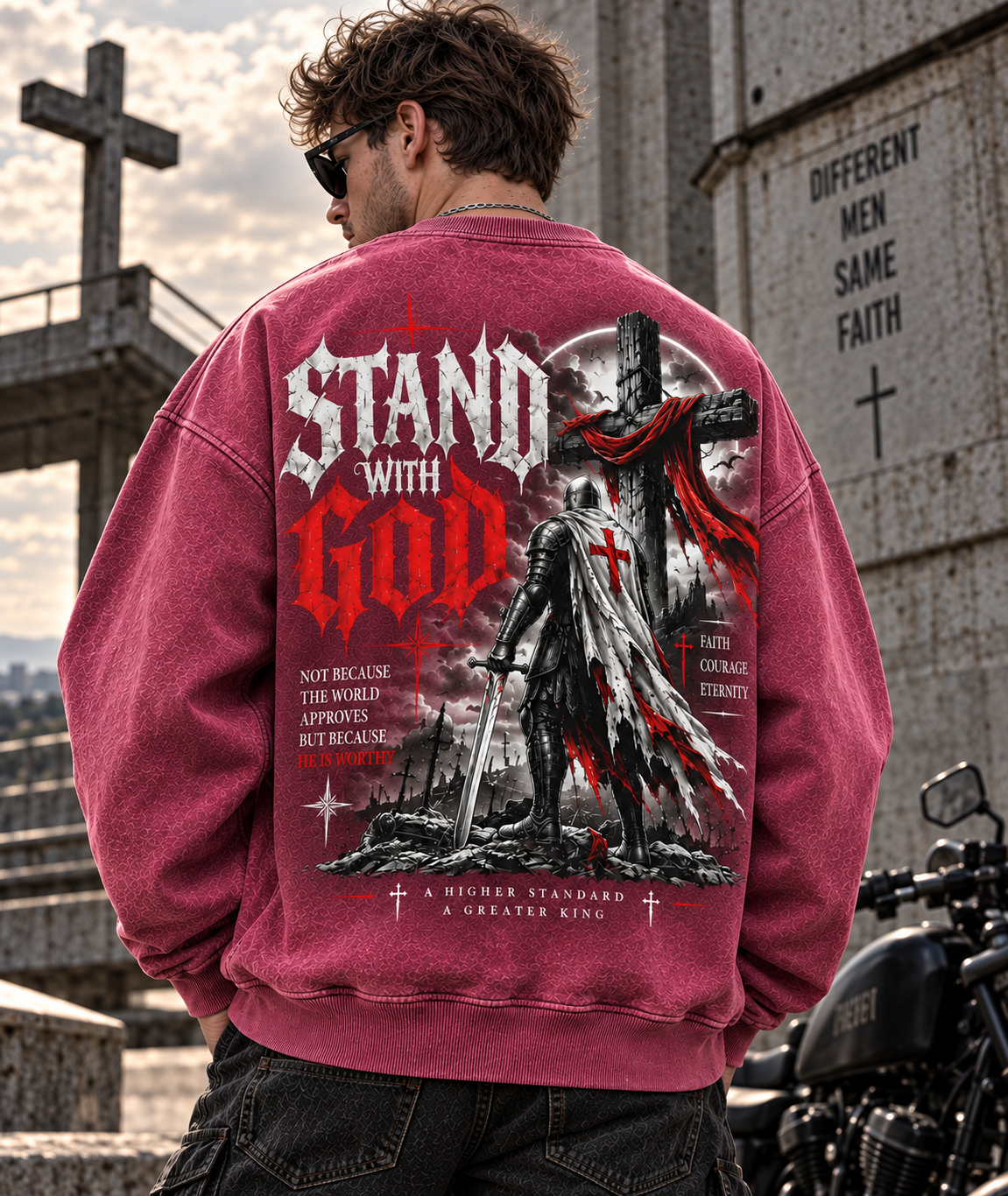 Stand With God – Vintage Faith Sweatshirt