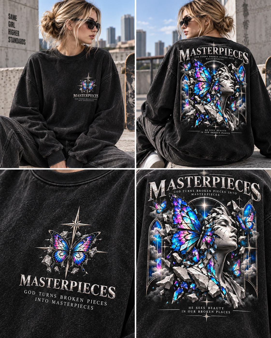 Masterpieces Butterfly Vintage Sweatshirt