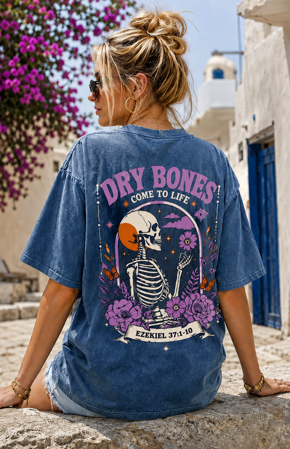 Washed Vintage “Dry Bones” Graphic Tee
