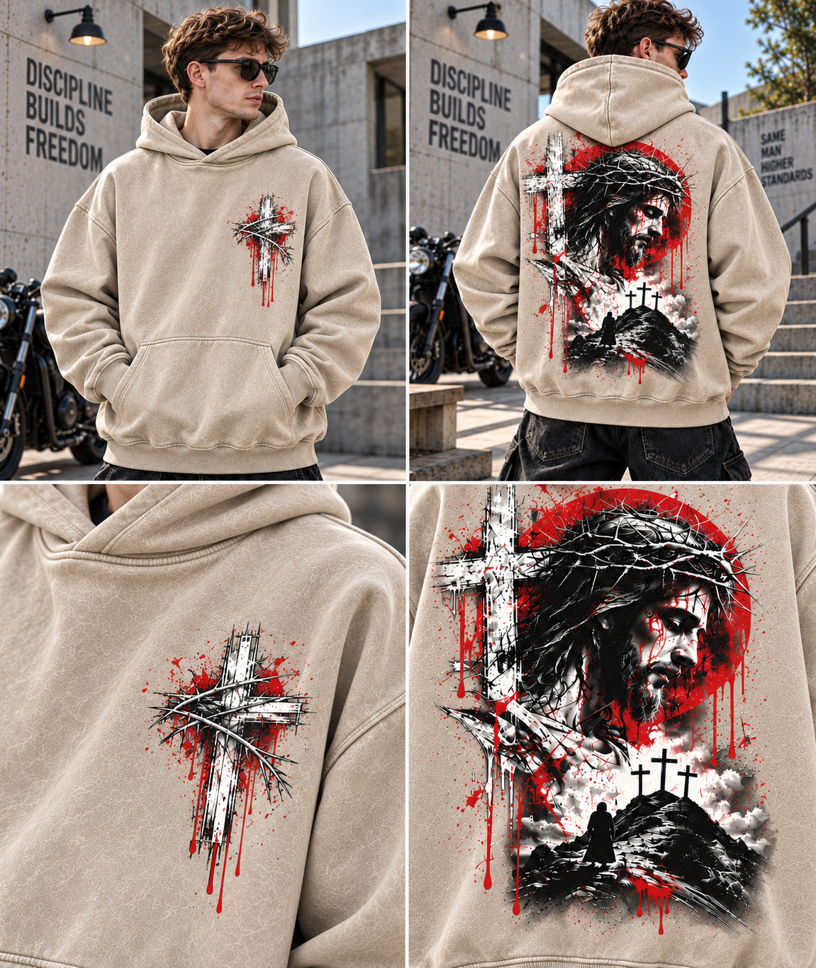 Faith & Cross Vintage Hoodie