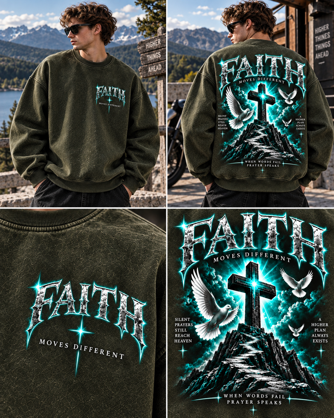 Faith Moves Different – Vintage Faith Sweatshirt