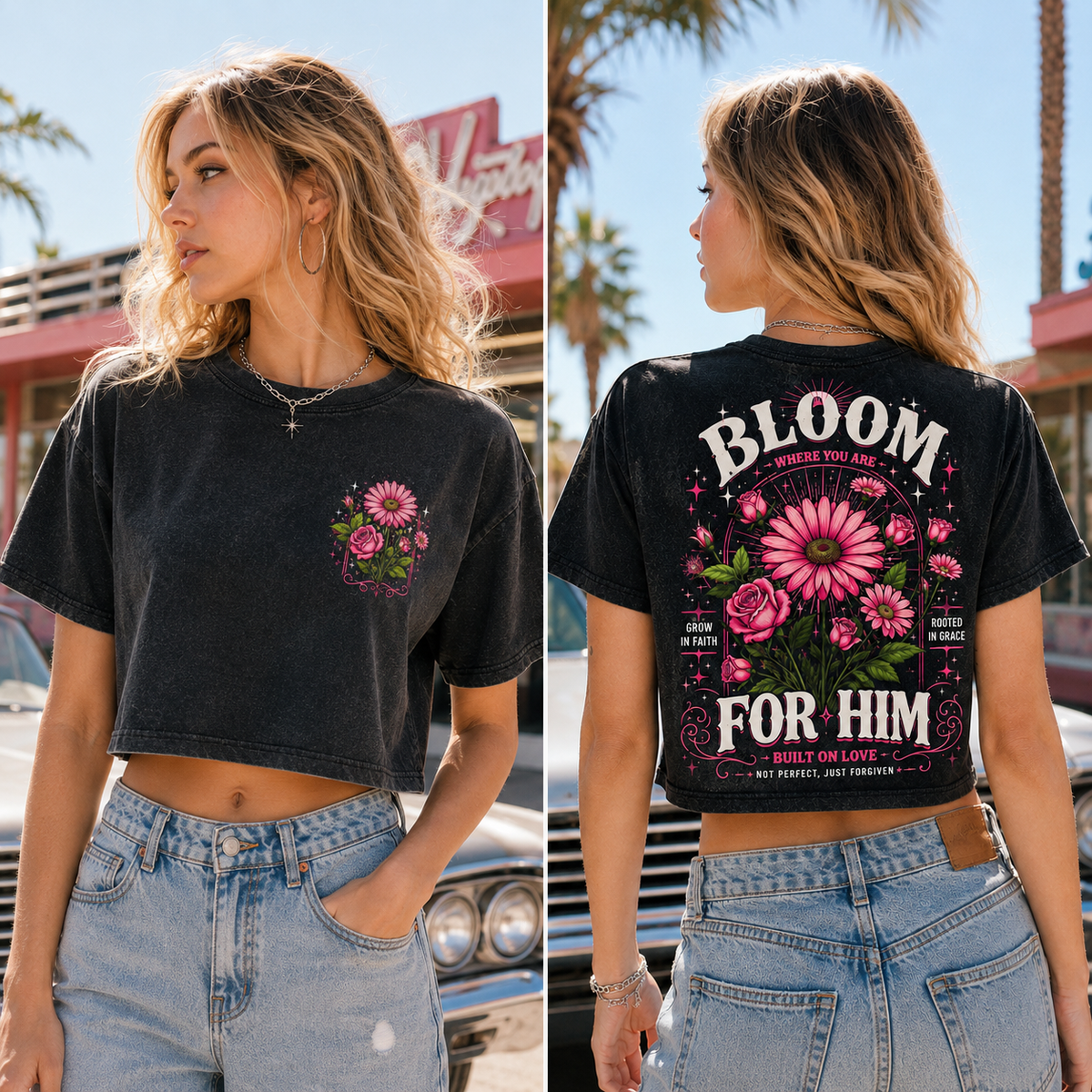 Bloom Where You Are – Faith & Floral Crop Top