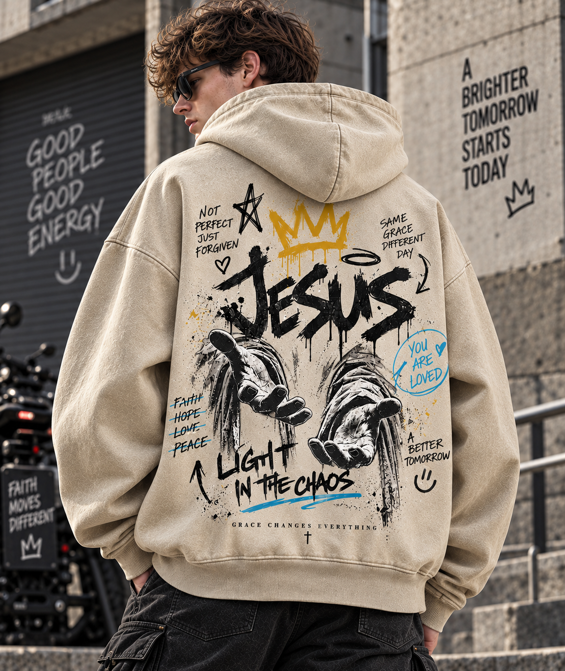 Jesus Light in the Chaos Hoodie