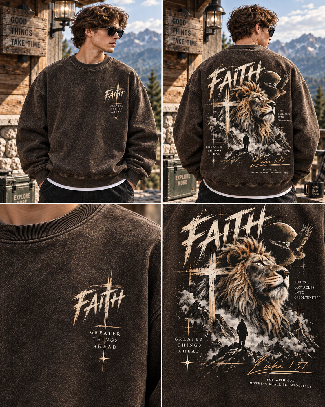 Faith Over Fear – Vintage Faith Sweatshirt