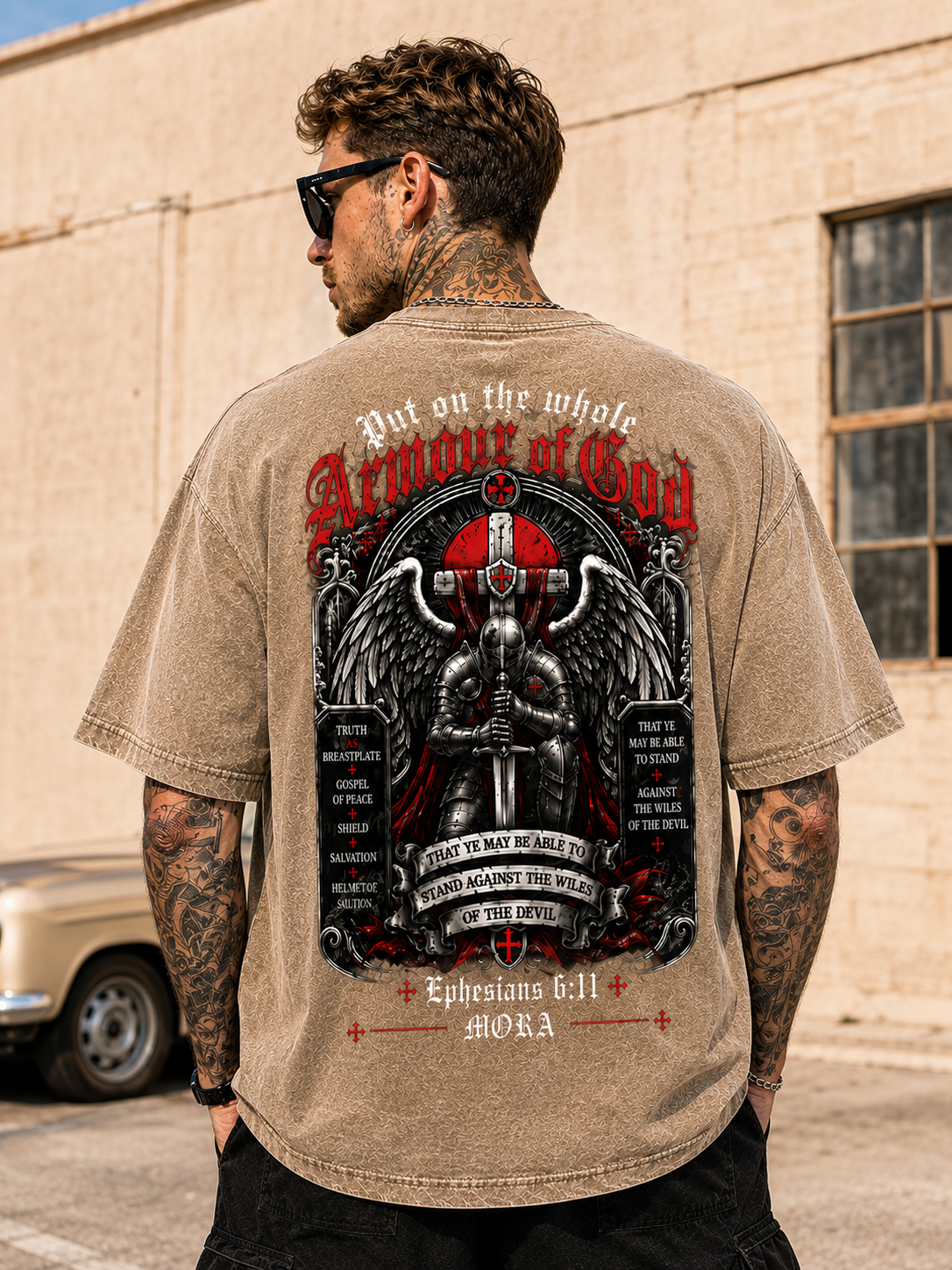 Armour of God Washed Black Tee