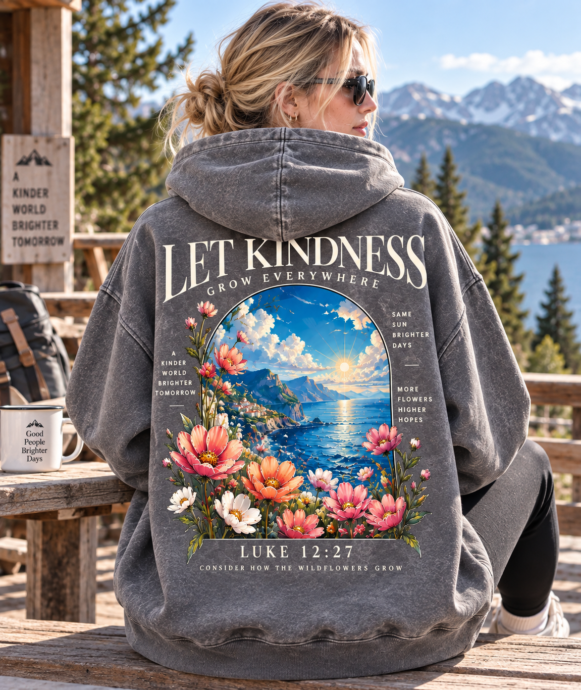 LET KINDNESS GROW Hoodie – Vintage Floral