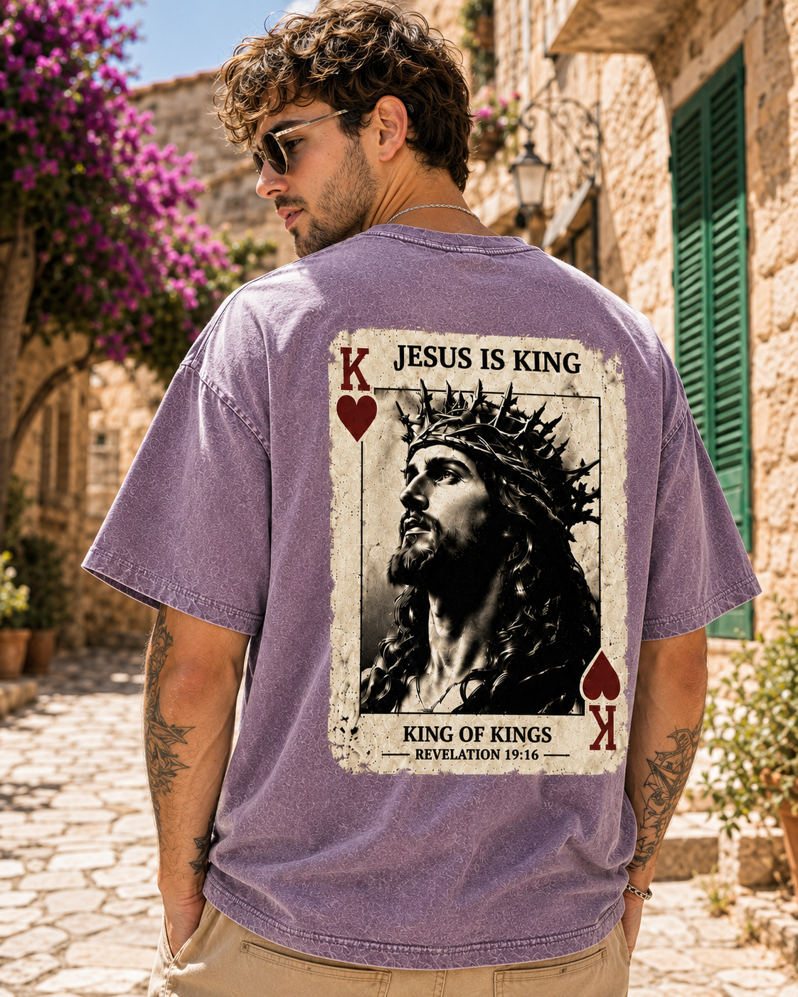 Jesus Is King – Vintage Olive Tee
