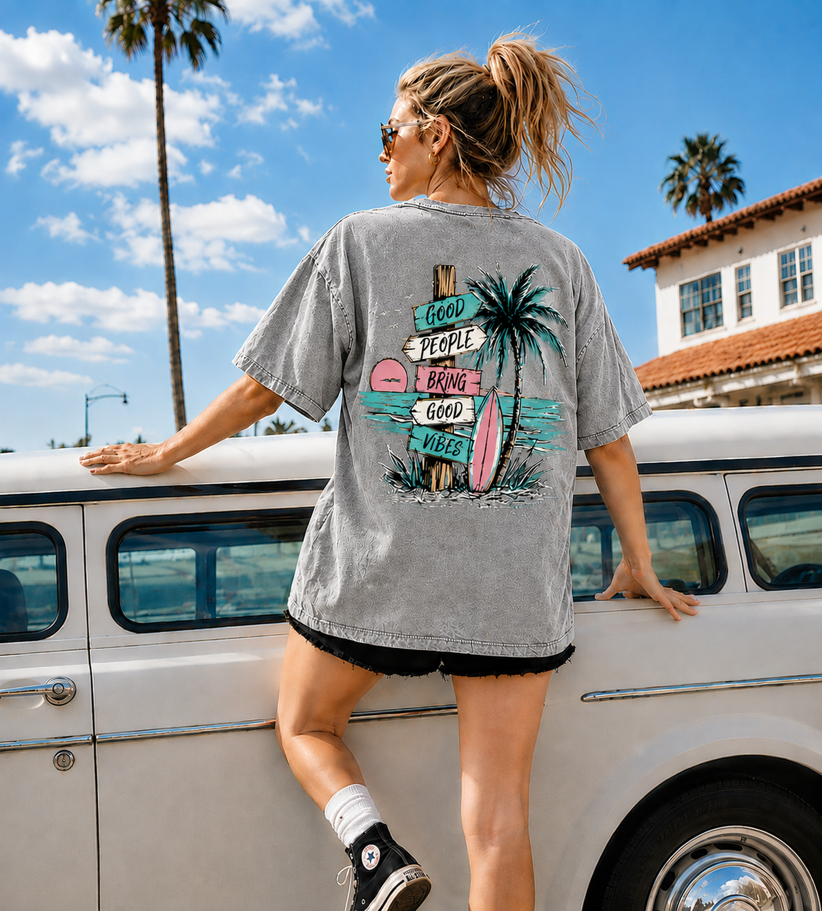 GOOD VIBES WASHED TEE