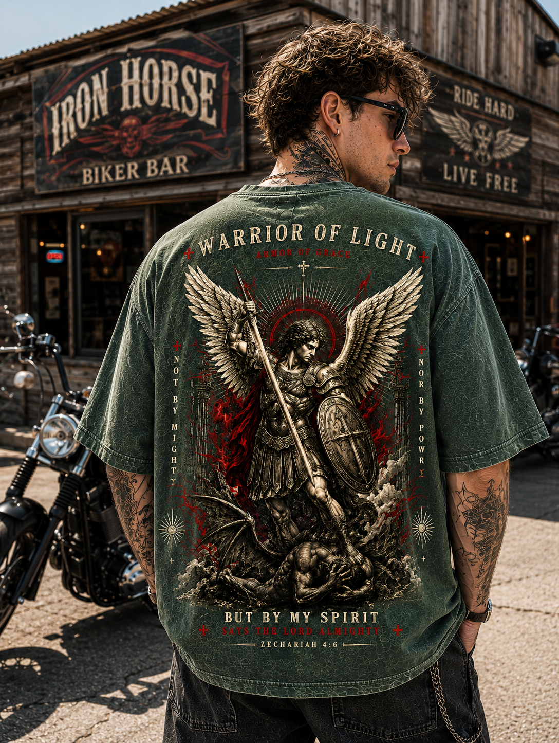 Warrior of Light™ – Vintage Washed Black Graphic Tee