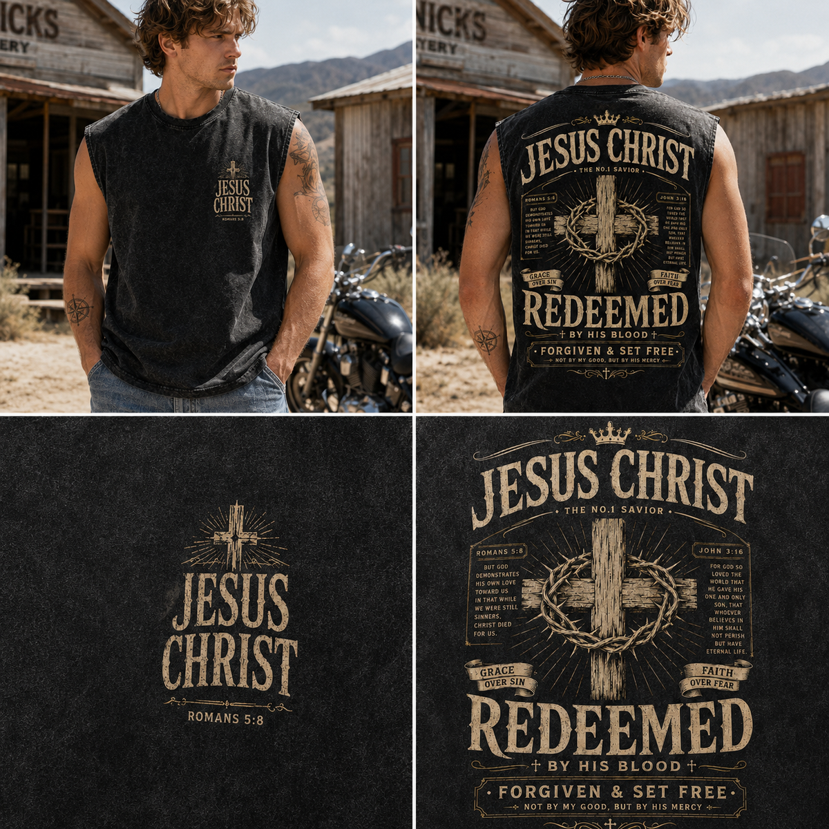 Jesus Christ Redeemed – Vintage Faith Tank Top