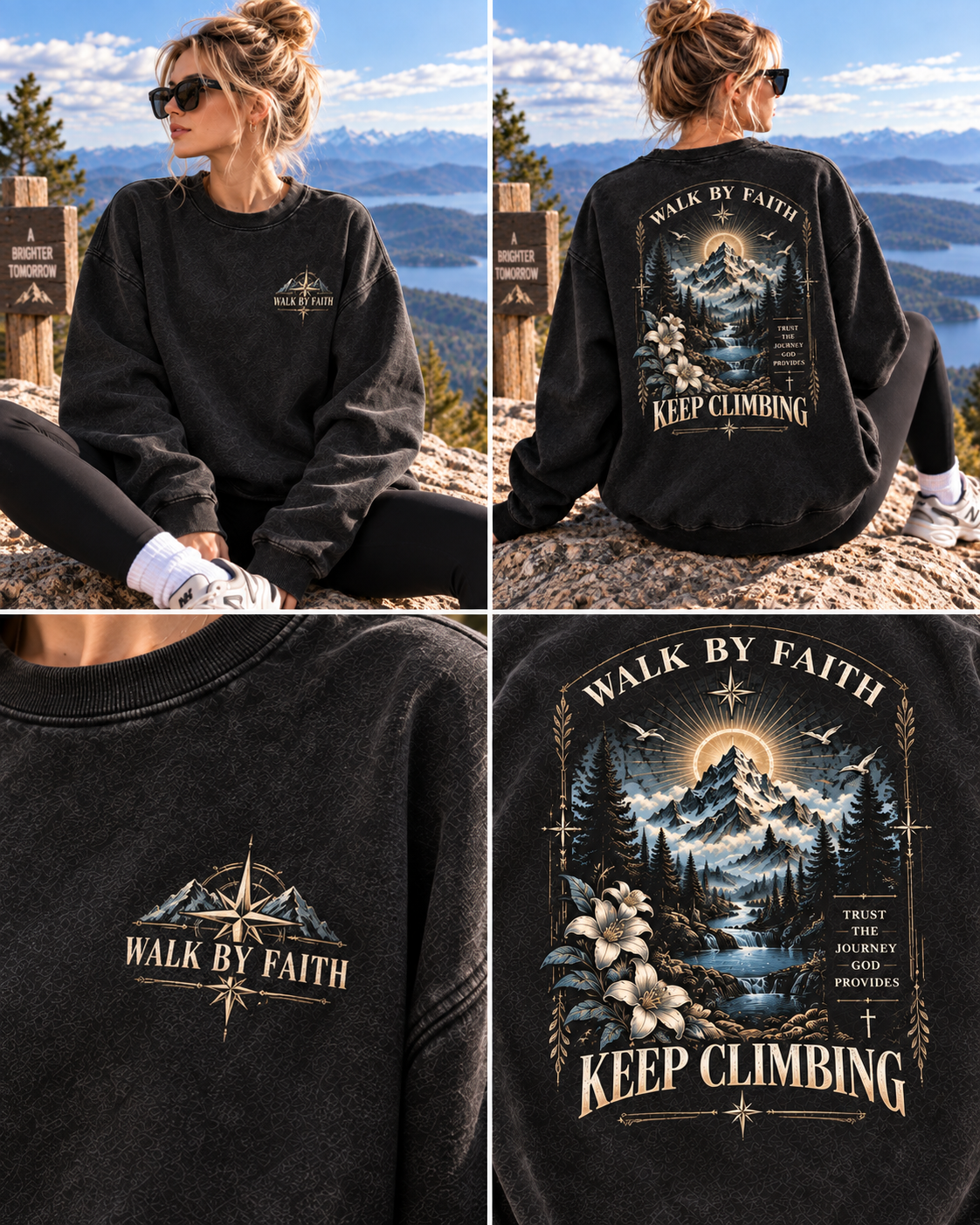 Walk by Faith Vintage Mountain Sweatshirt