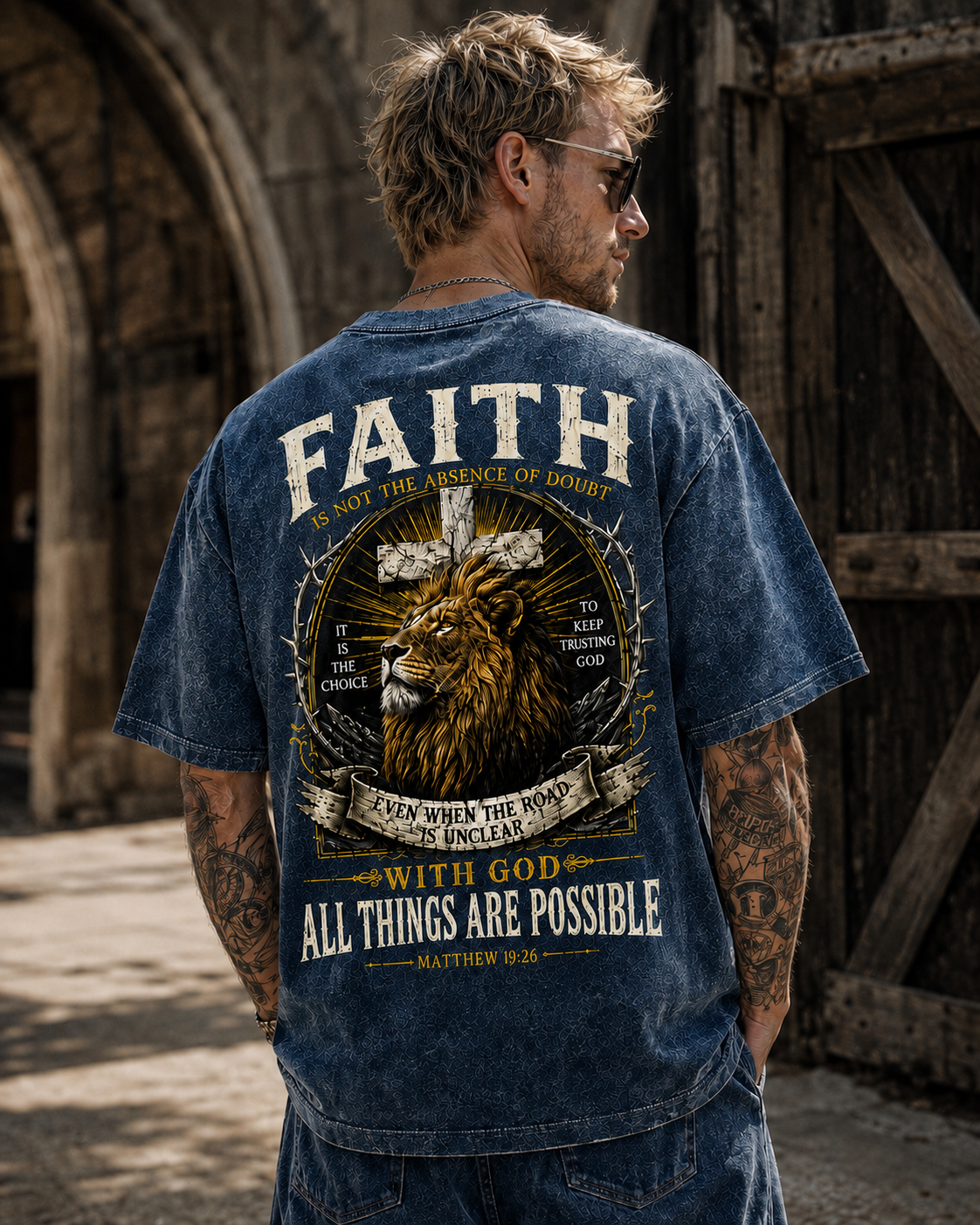 Faith Lion Cross T-Shirt