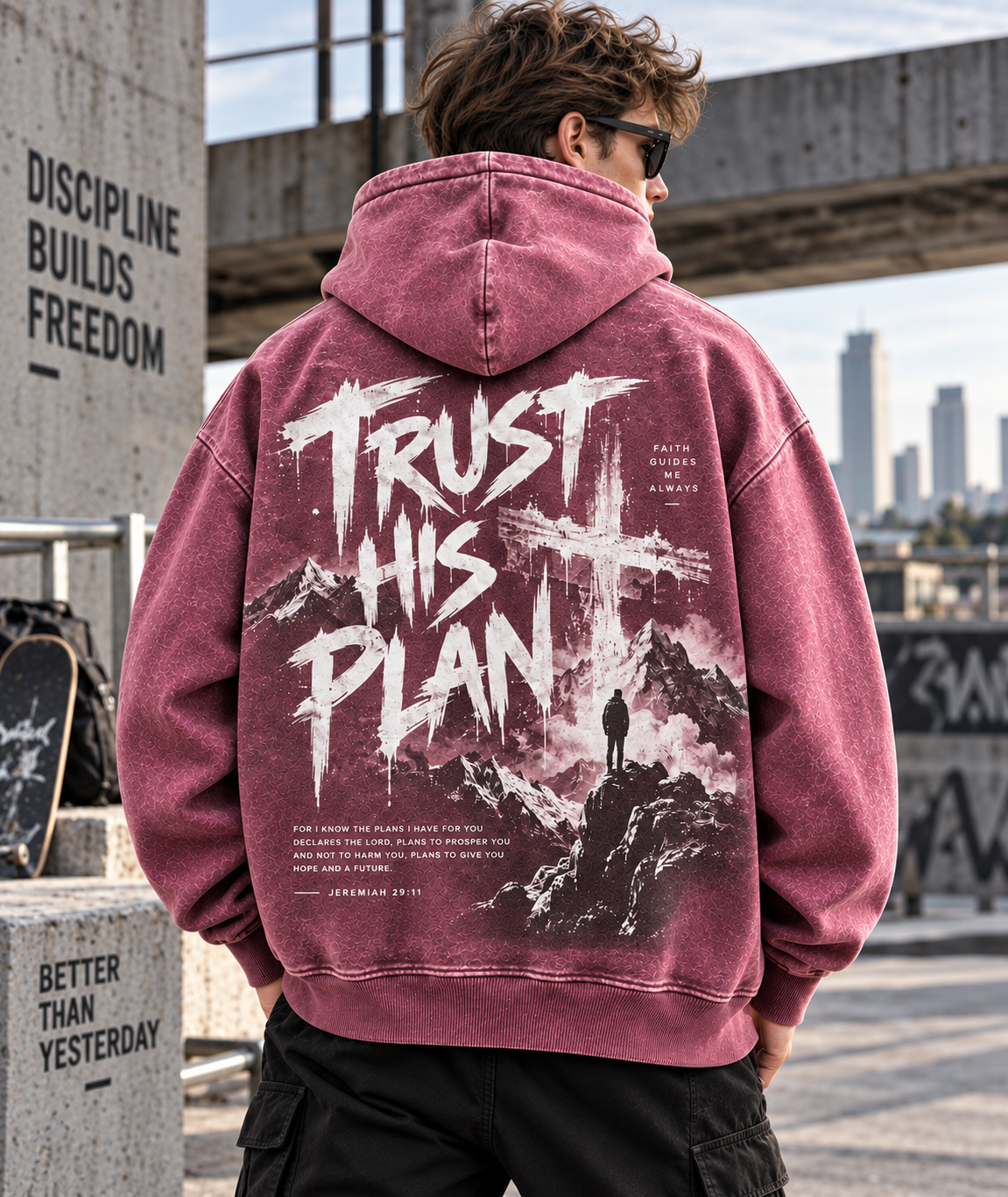 Trust His Plan – Vintage Faith Hoodie