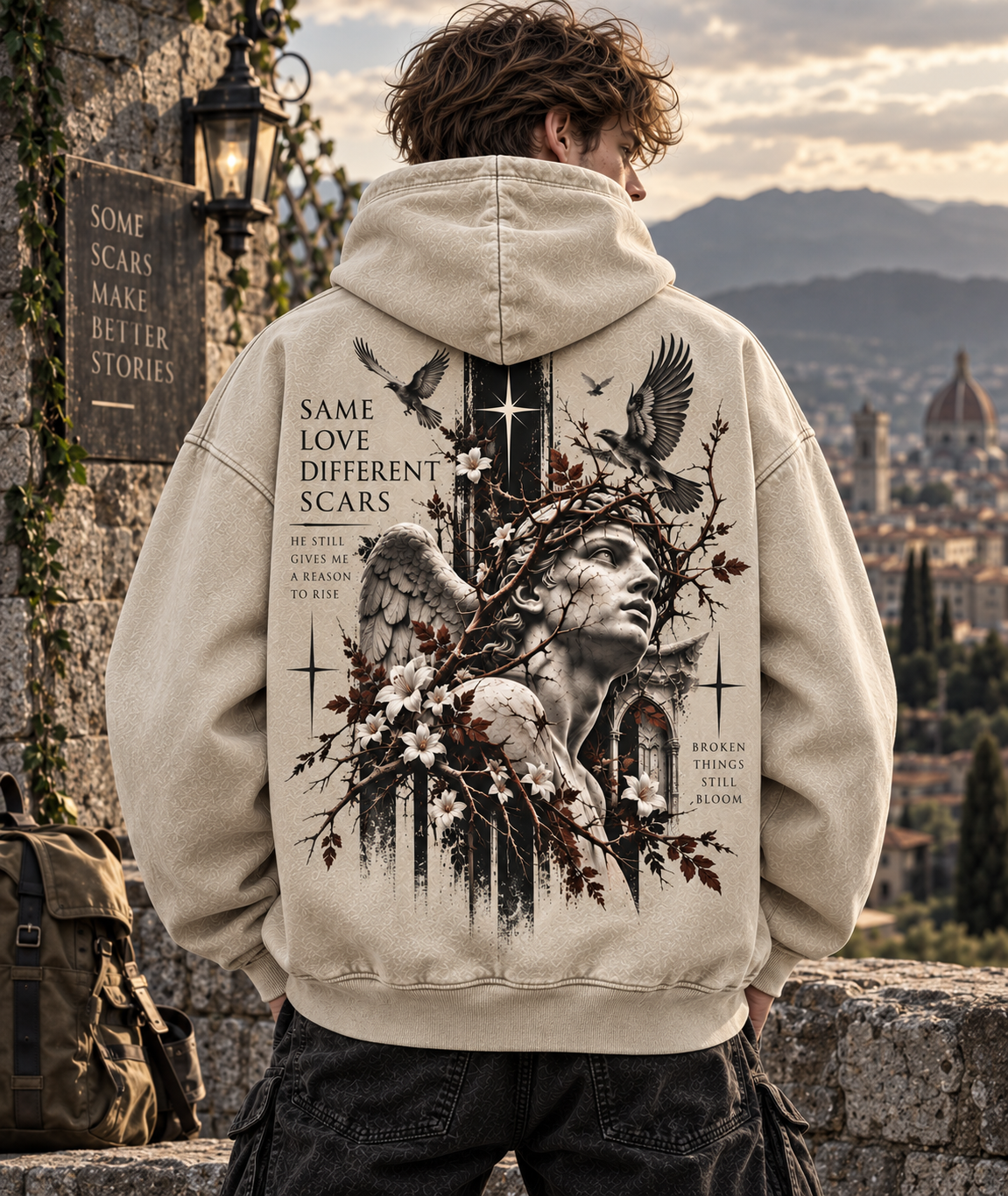 Same Love Different Scars – Vintage Angel Hoodie