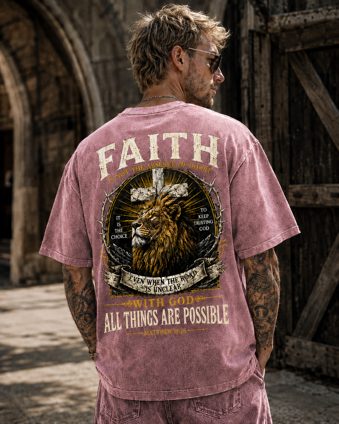 Faith Lion Cross T-Shirt