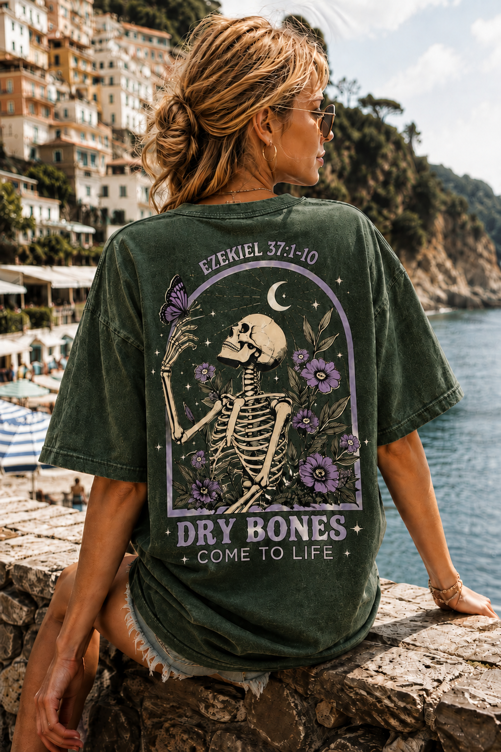 Vintage Skeleton Butterfly Graphic Tee