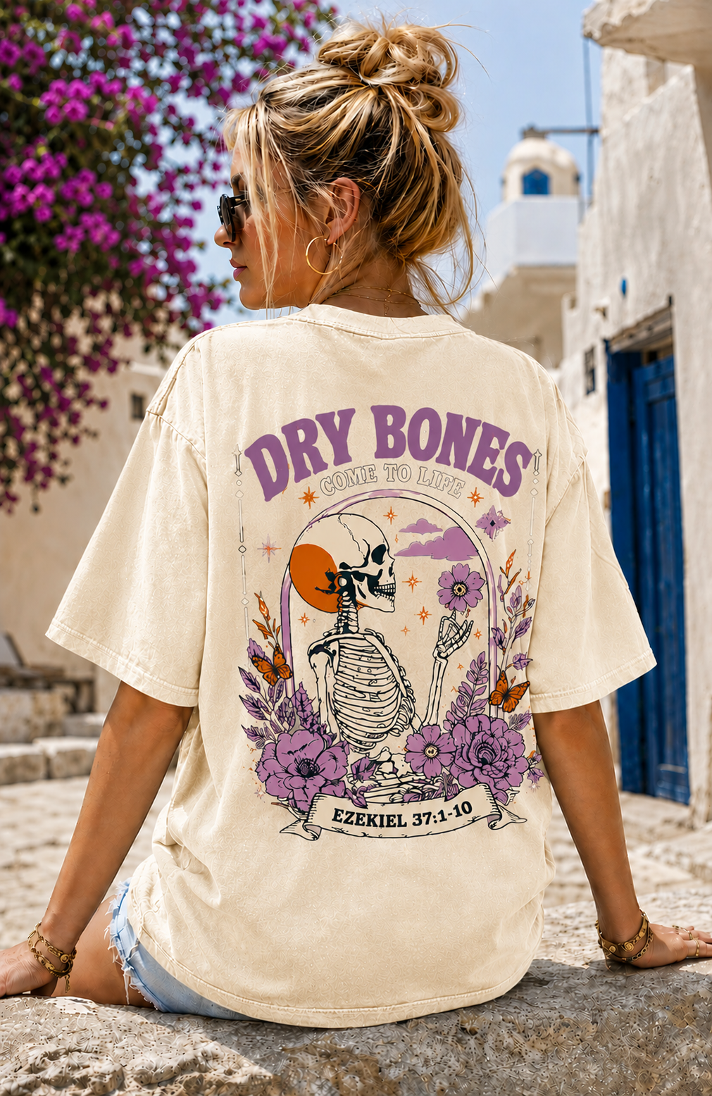 Washed Vintage “Dry Bones” Graphic Tee