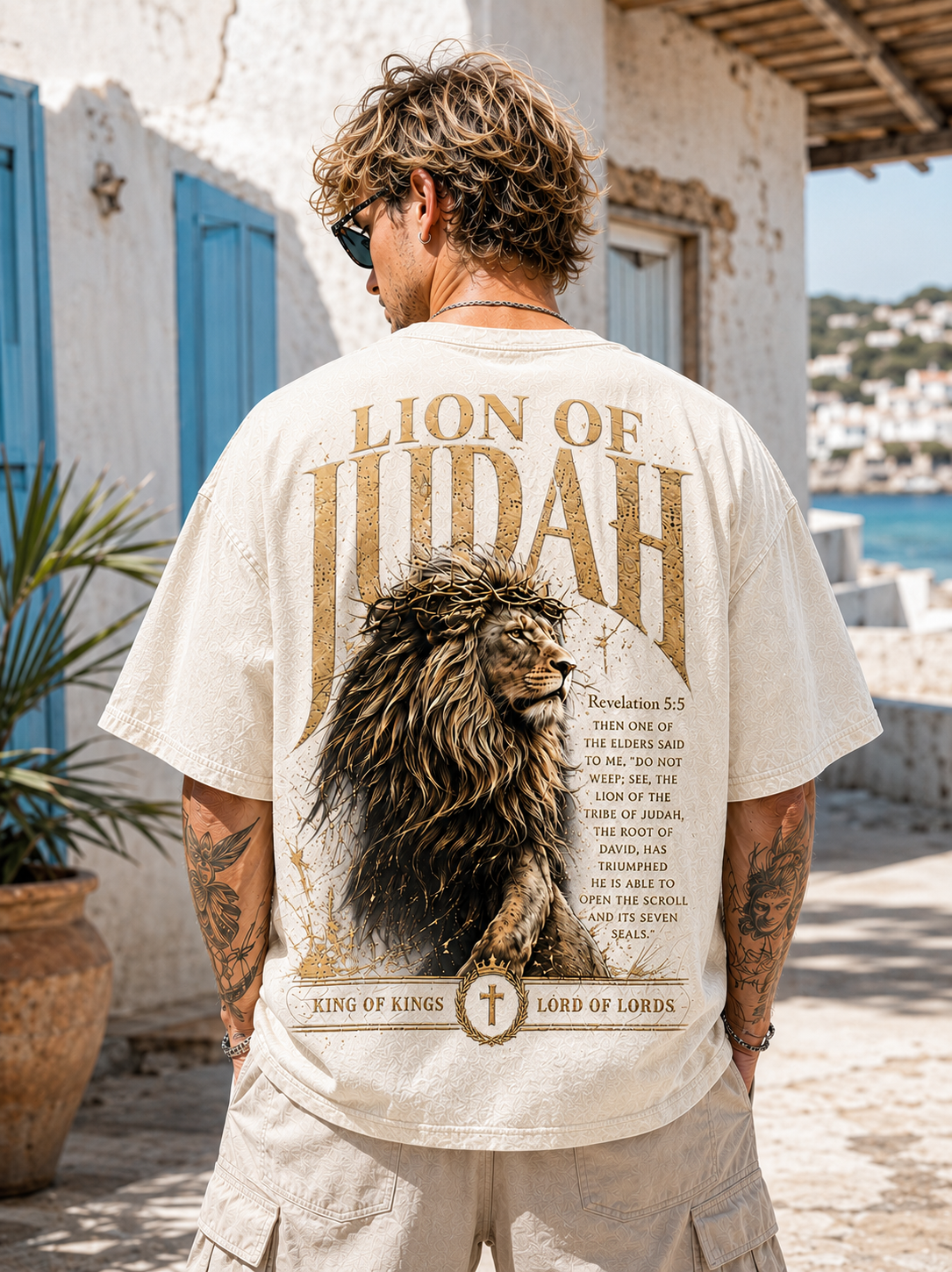 Lion of Judah – Vintage Olive Tee