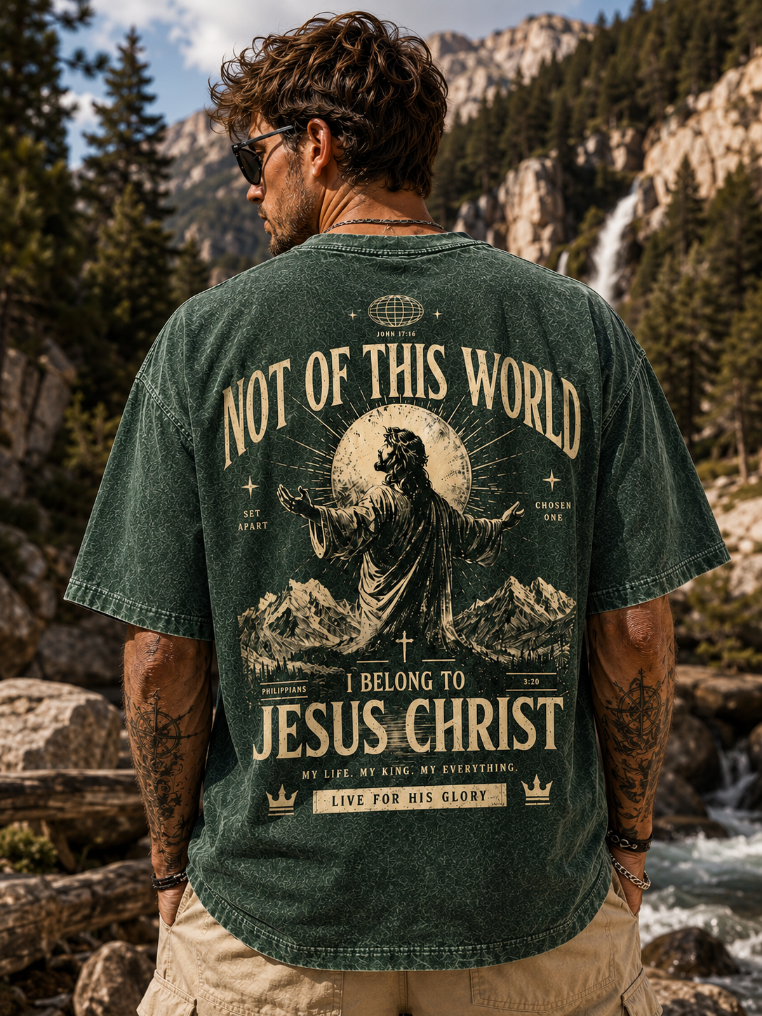 Not Of This World" Christian Vintage Graphic Tee
