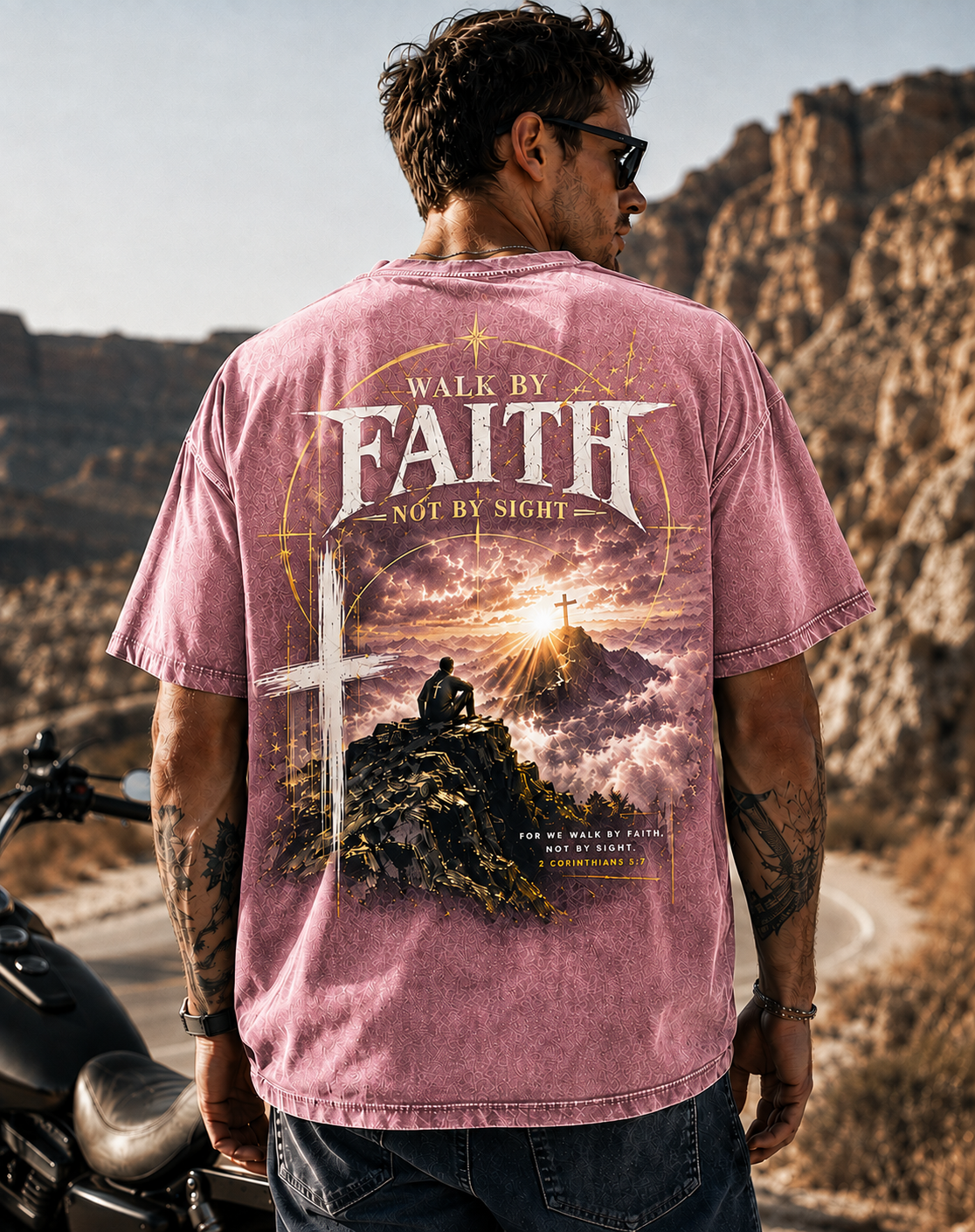 Walk By Faith Vintage Graphic T-Shirt