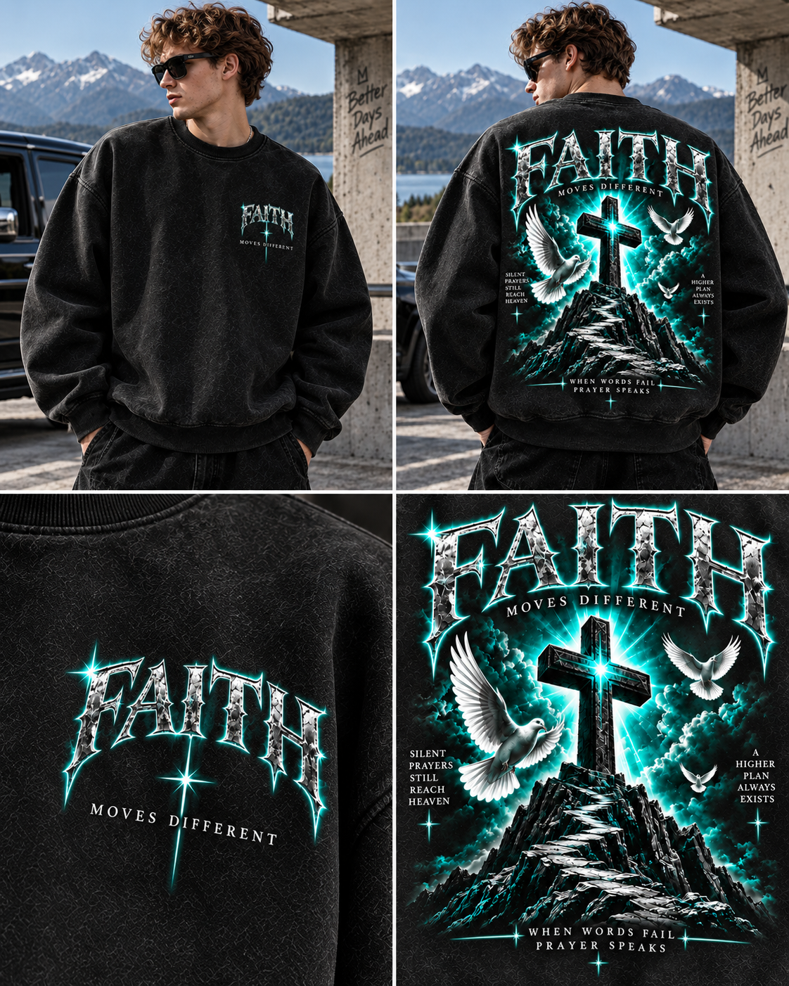 Faith Moves Different – Vintage Faith Sweatshirt