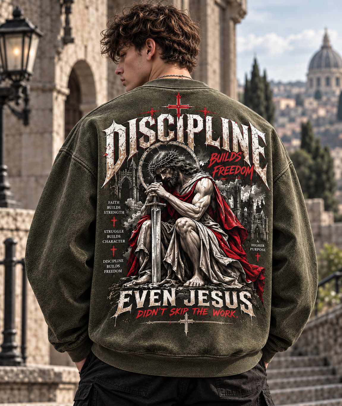 Discipline Builds Freedom – Vintage Gothic Sweatshirt