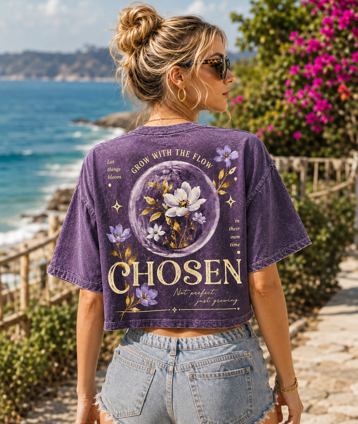 CHOSEN – Vintage Floral Crop Top