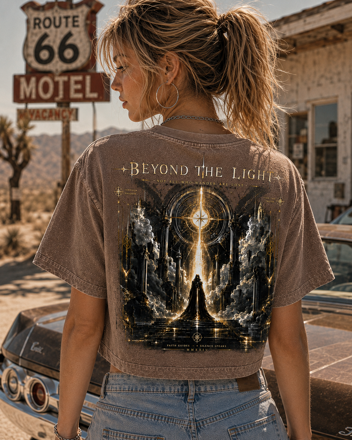 Beyond The Light – Vintage Wash Crop Tee