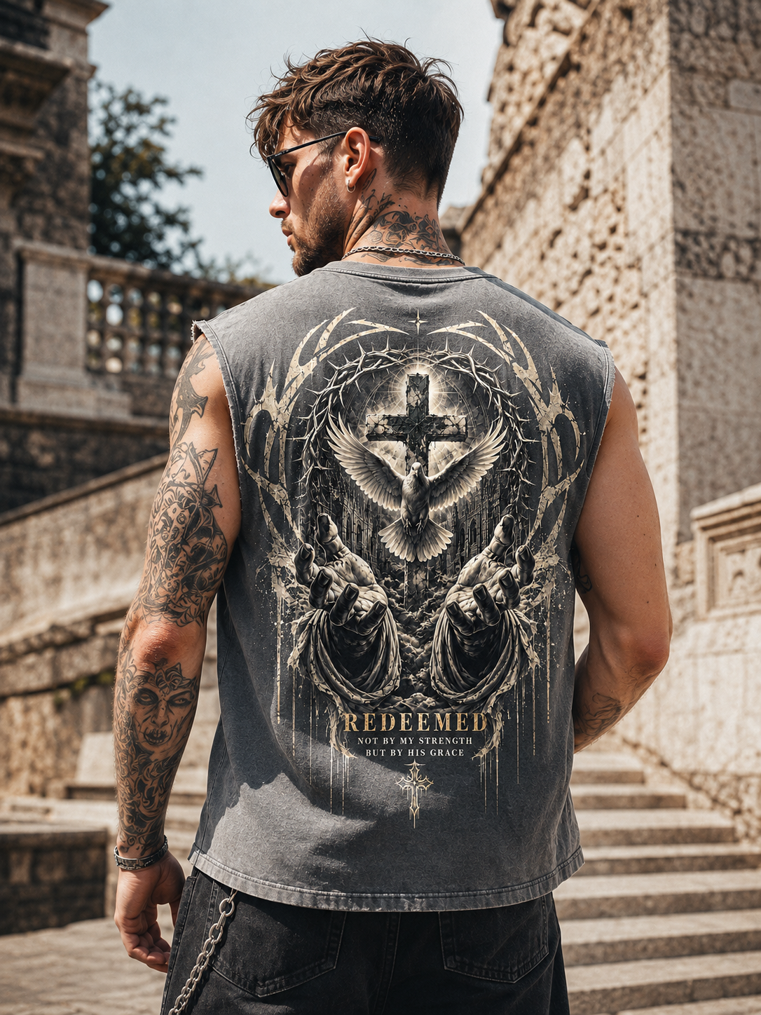 Redeemed Gothic Muscle Tee