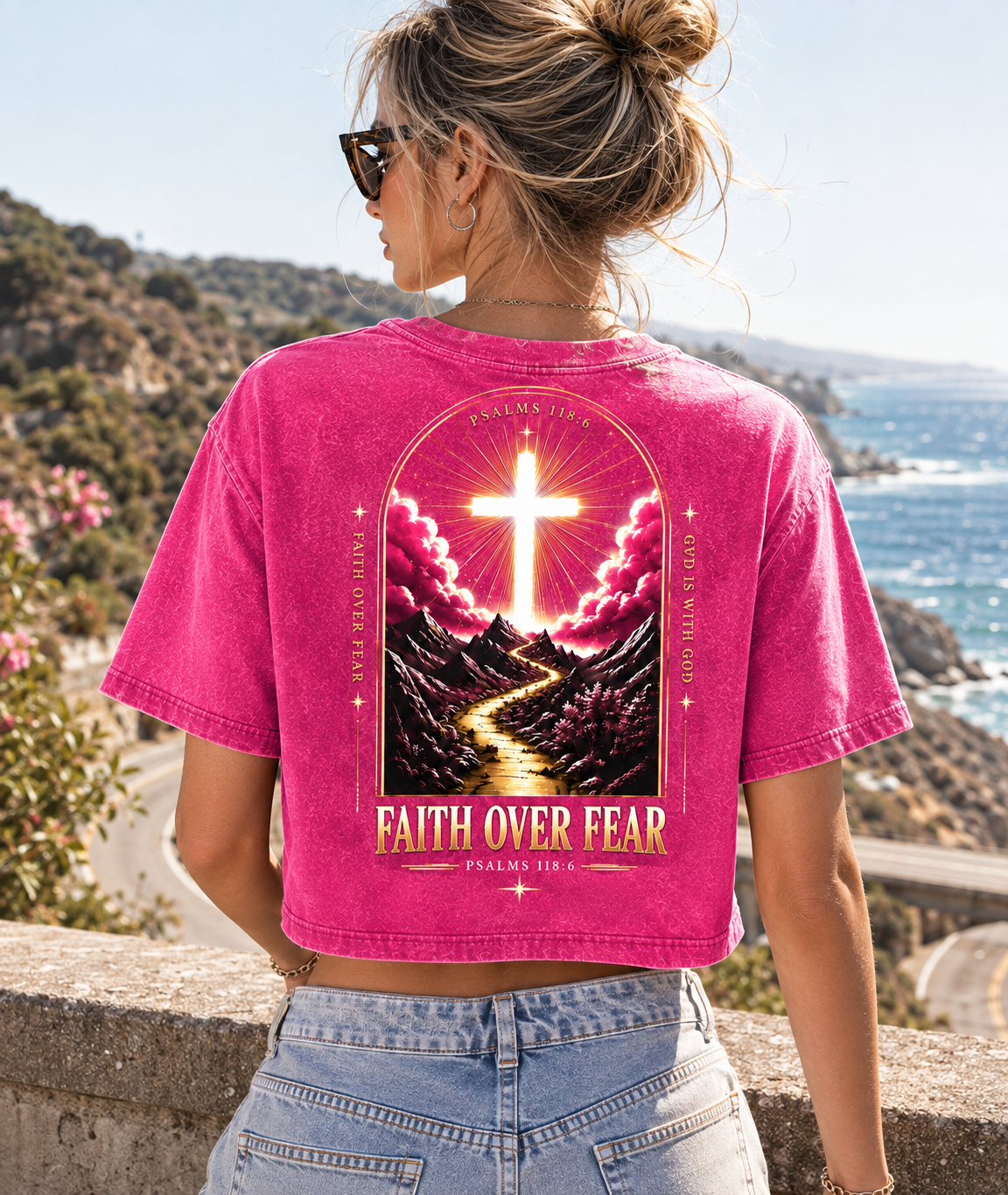 Faith Over Fear – Vintage Faith Crop Top