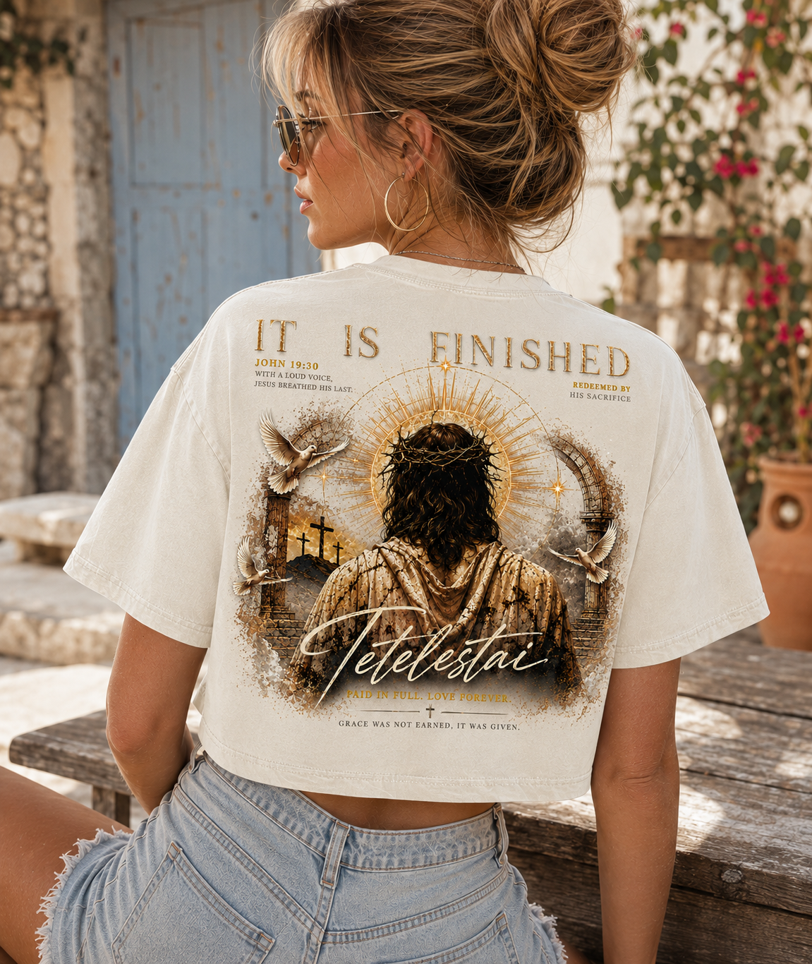 Tetelestai Faith Vintage Crop Top – It Is Finished