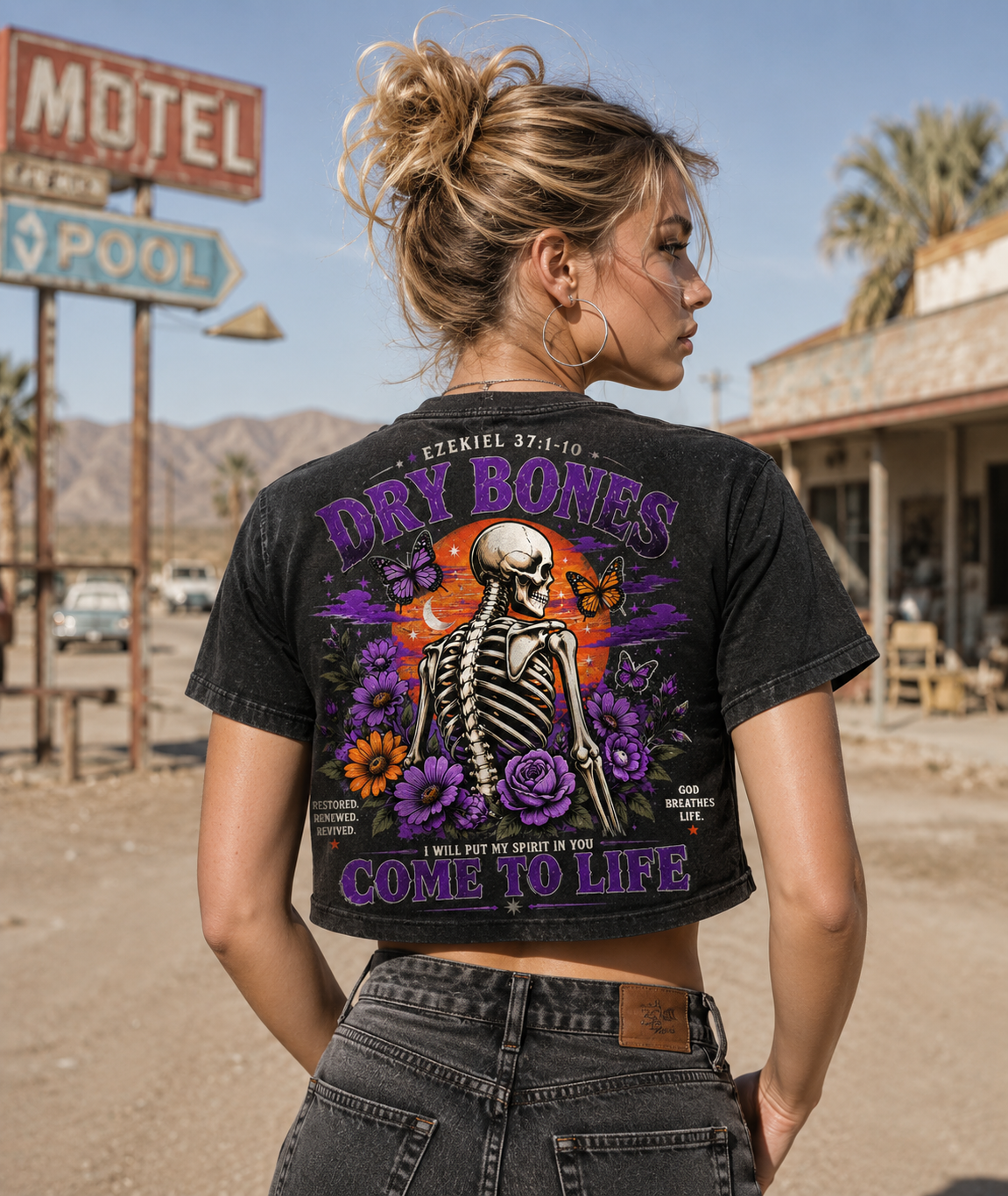 Dry Bones Come to Life – Vintage Graphic Crop Top