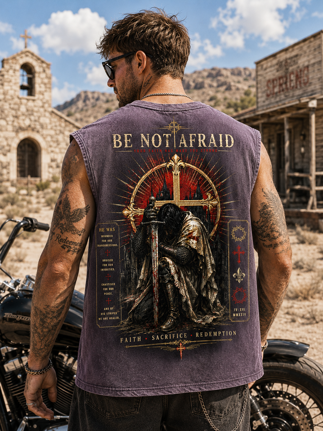 Be Not Afraid – Washed Faith Muscle Tee