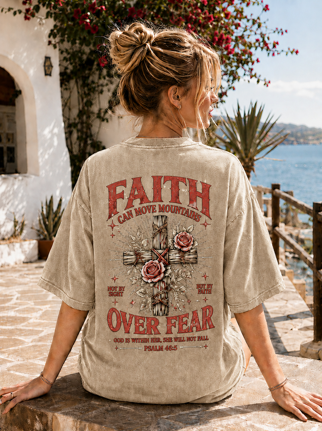 Faith Over Fear Vintage Washed T-Shirt