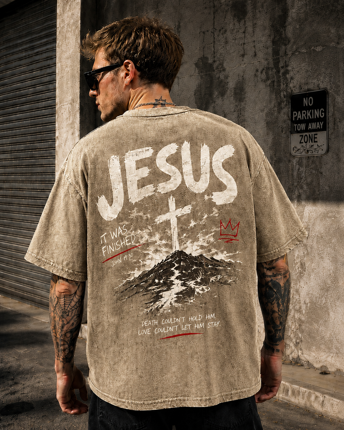 Jesus Vintage Washed Tee – Faith Graphic