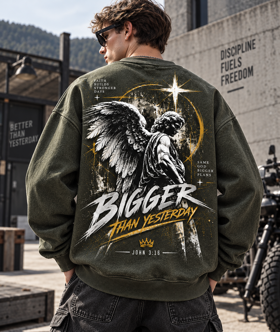 Bigger Than Yesterday – Vintage Faith Sweatshirt