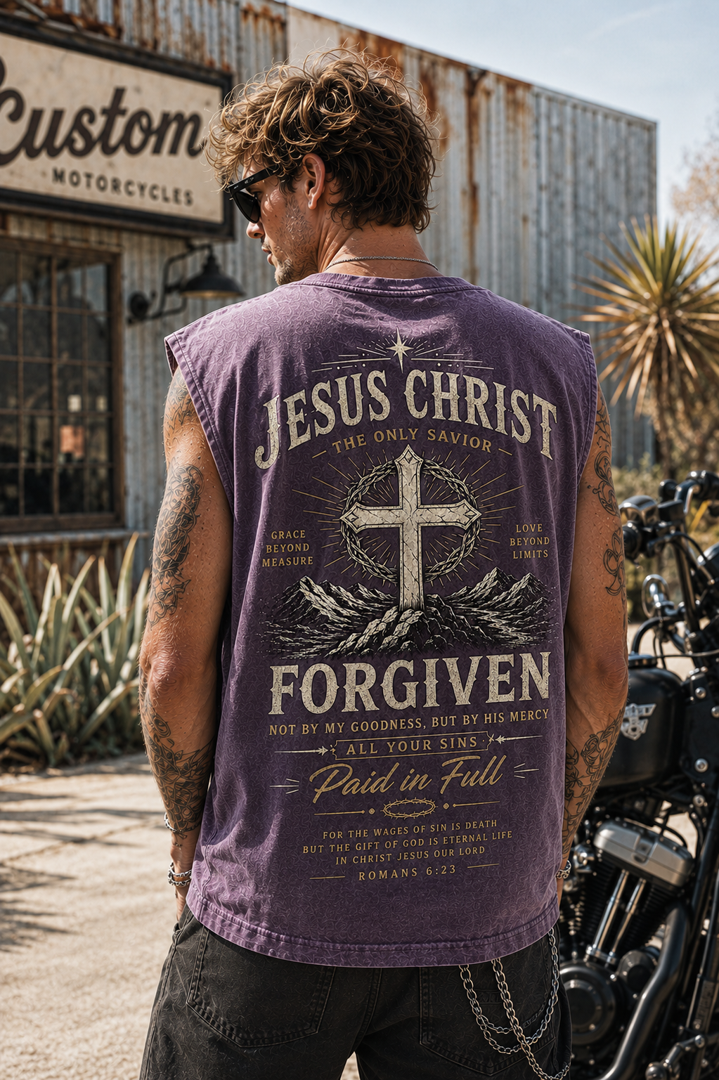 Jesus Christ Forgiven Vintage Wash Tank