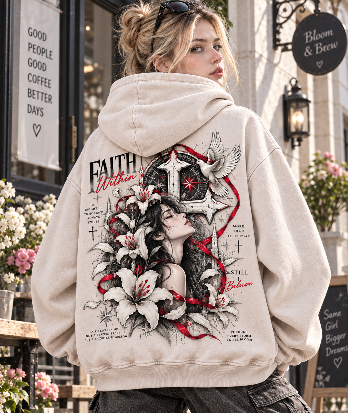 FAITH WITHIN – Vintage Gothic Hoodie