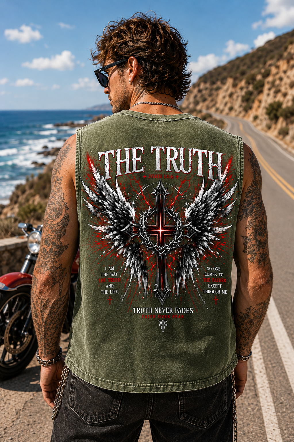 The Truth Washed Black Muscle Tee