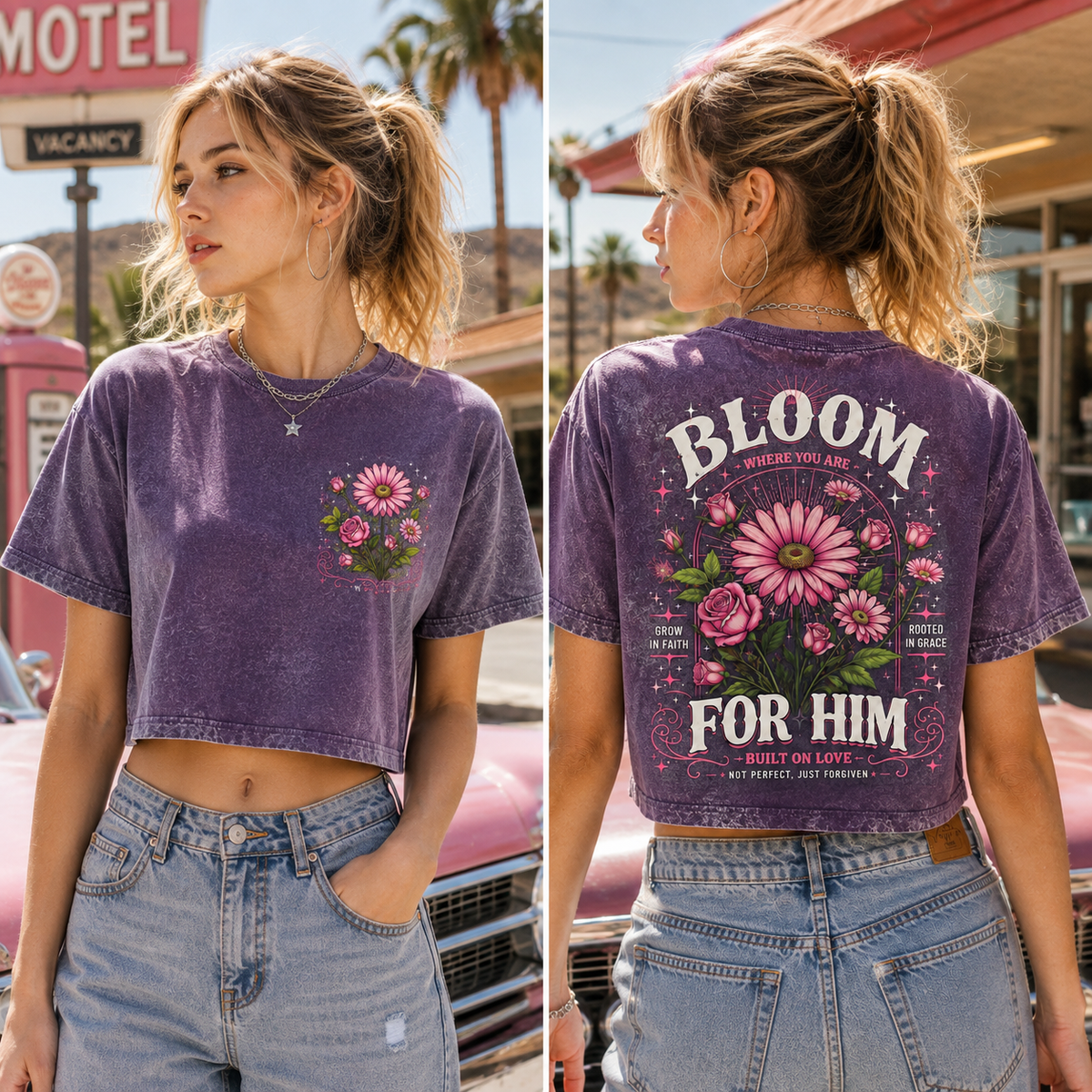 Bloom Where You Are – Faith & Floral Crop Top