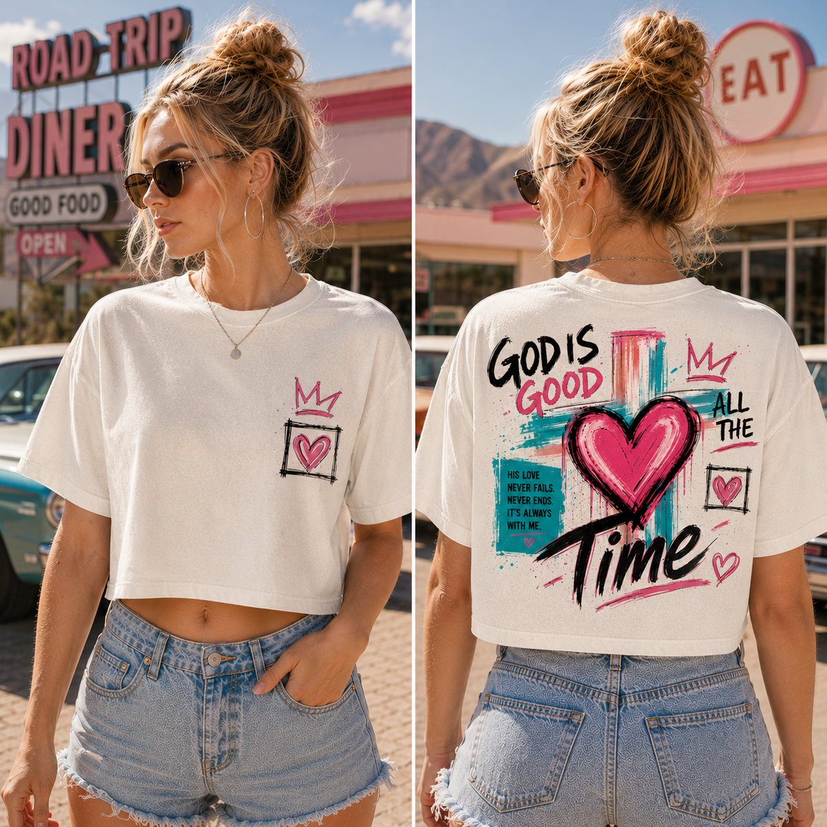 God Is Good – Faith Graphic Crop Top