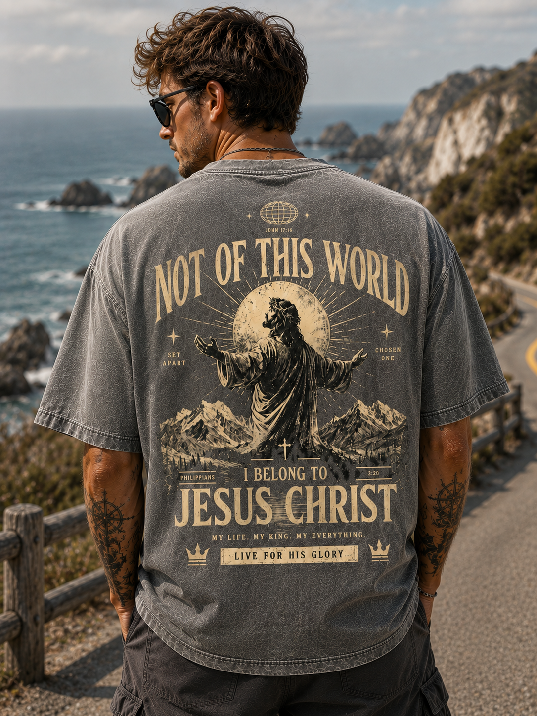 Not Of This World" Christian Vintage Graphic Tee