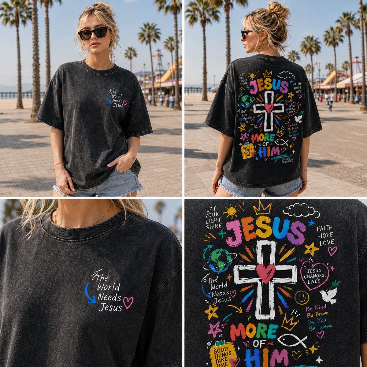 Vintage Jesus Cross Graphic Tee