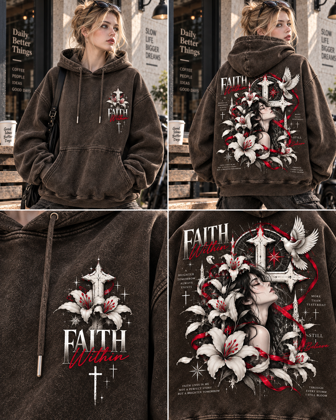 FAITH WITHIN – Vintage Gothic Hoodie