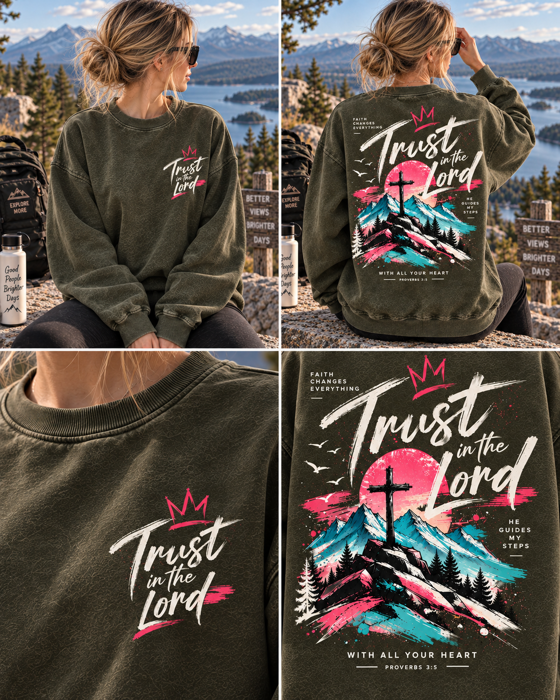 Trust in the Lord – Faith Mountain Vintage Sweatshirt