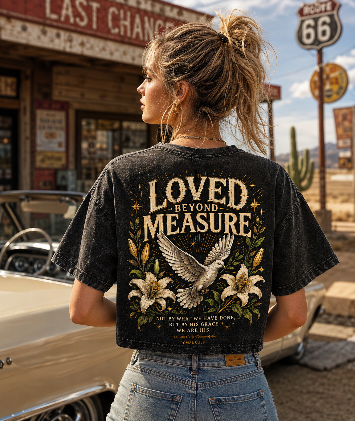 Loved Beyond Measure – Vintage Grace Crop Top