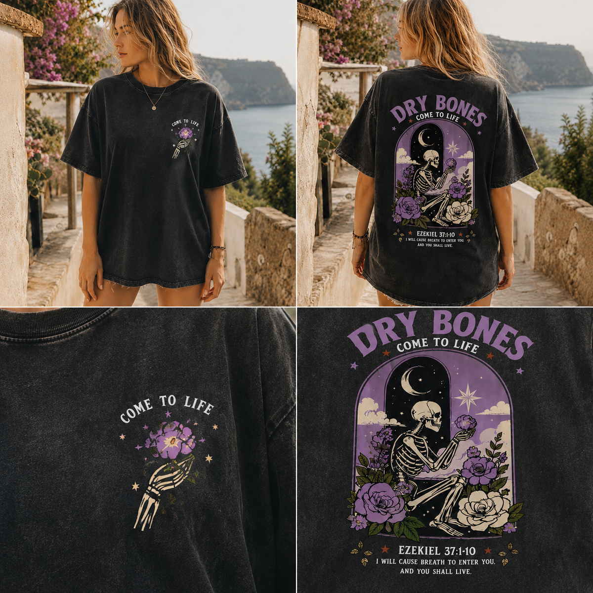 Dry Bones Come To Life Vintage Washed T-Shirt